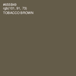 #655B49 - Tobacco Brown Color Image